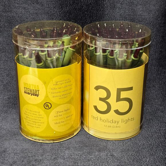 Martha Stewart Red Valentines Day Holiday Lights Home Decor 2x 12.6' - Picture 5 of 7